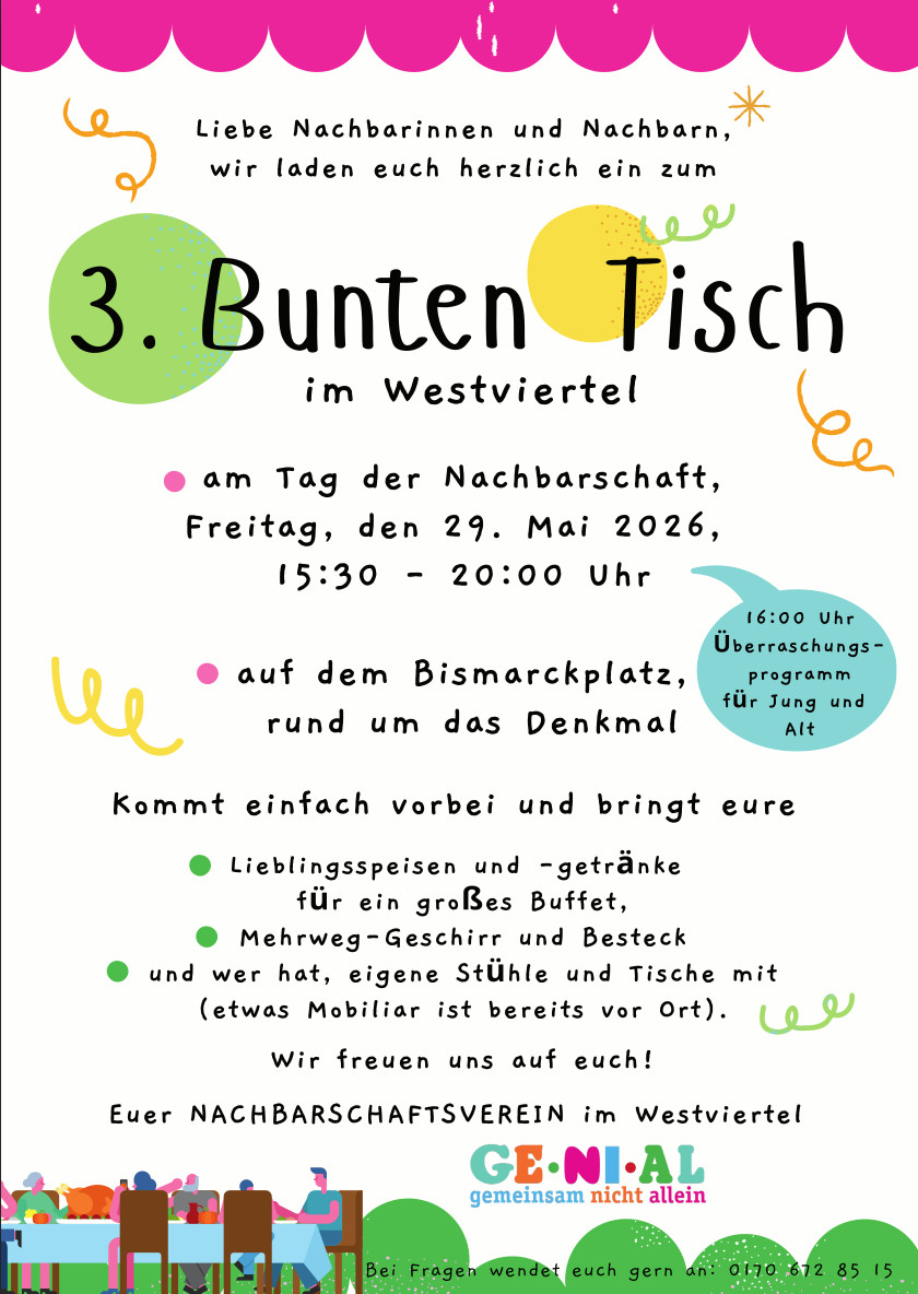 3. Bunter Tisch (Tag der Nachbarschaft)